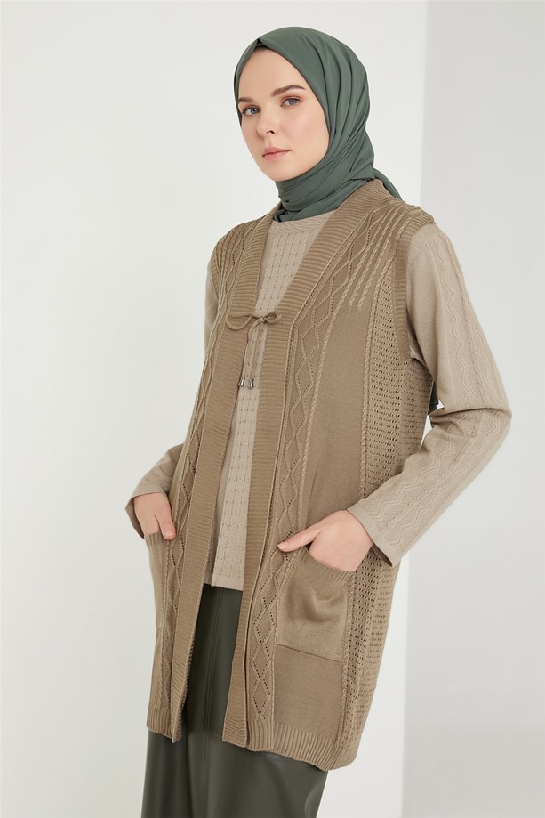 Armine Yelek 21KD9006 Vizon
