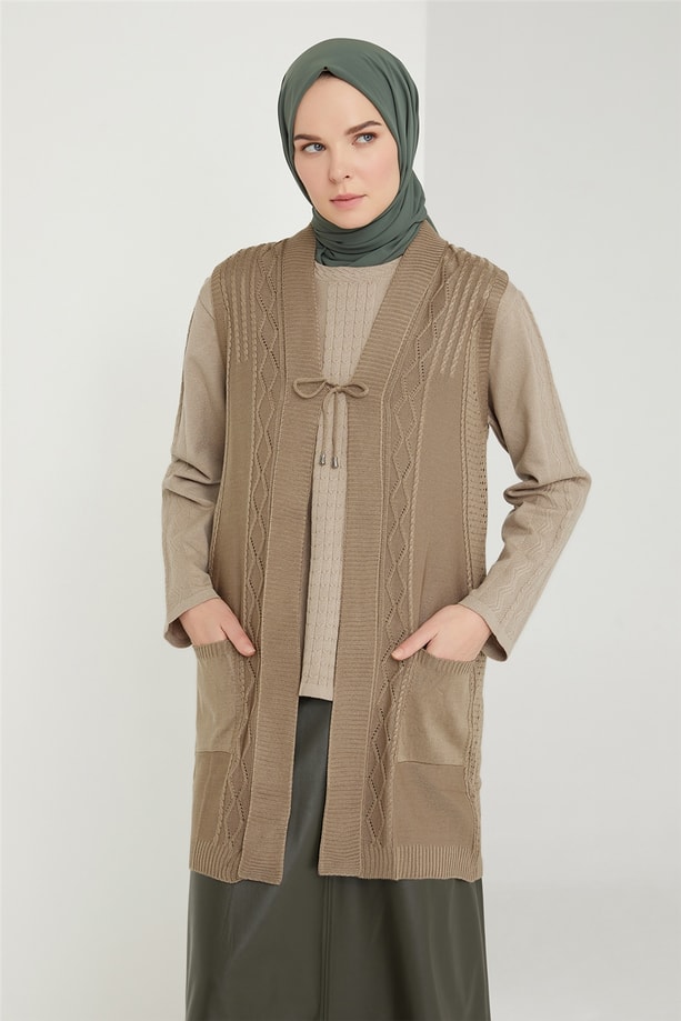 Armine Yelek 21KD9006 Vizon