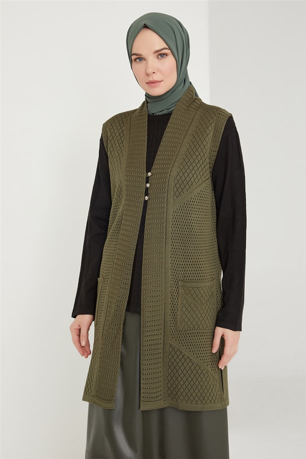 Armine Yelek 21KD9007 Haki