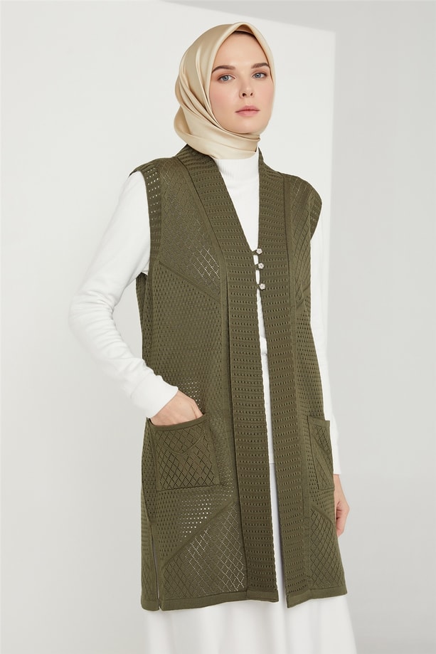 Armine Yelek 21KD9007 Haki