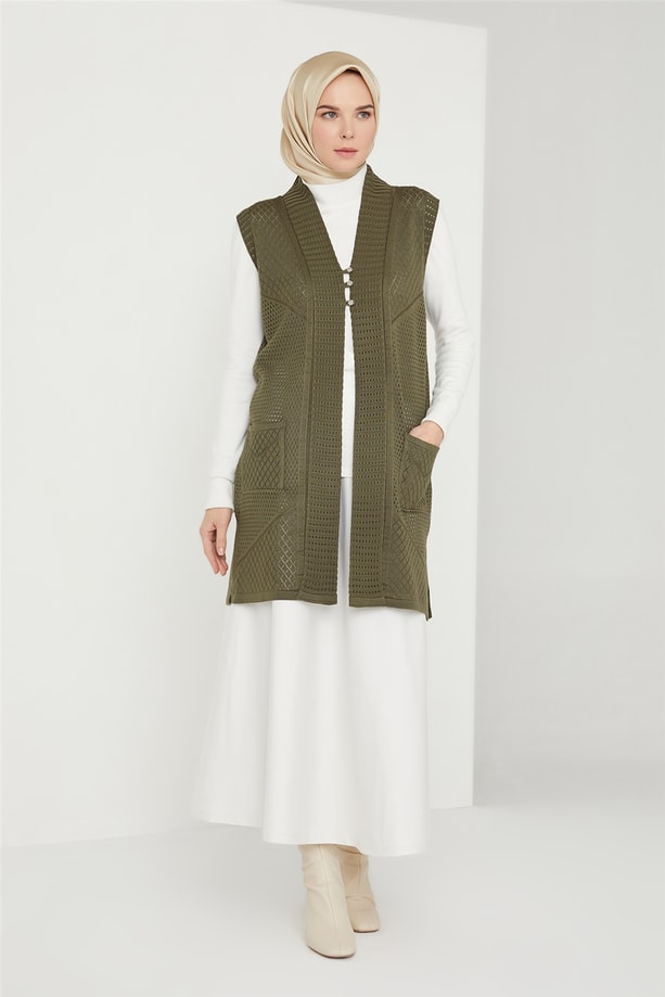 Armine Yelek 21KD9007 Haki