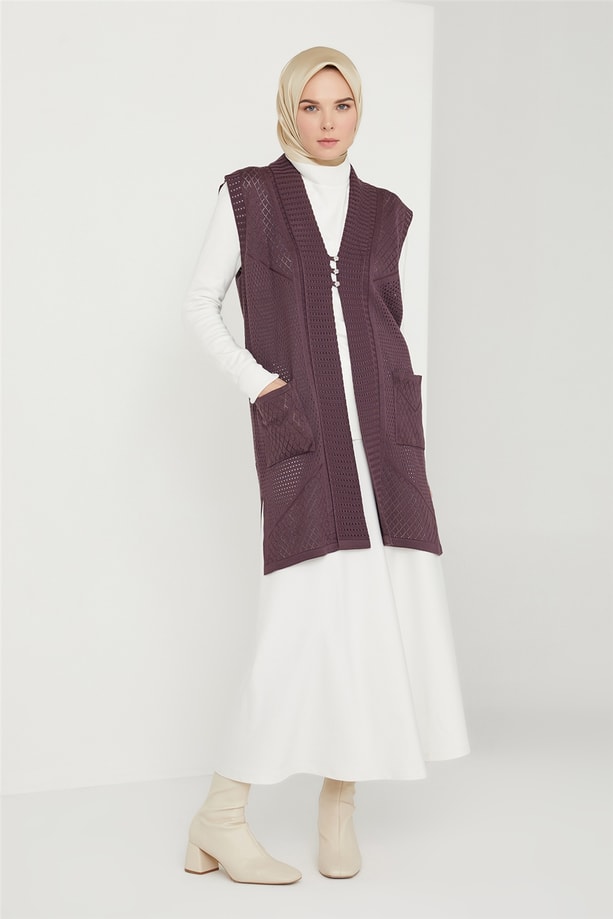 Armine Yelek 21KD9007 Mürdüm