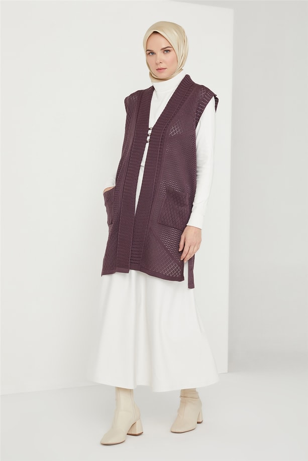 Armine Yelek 21KD9007 Mürdüm