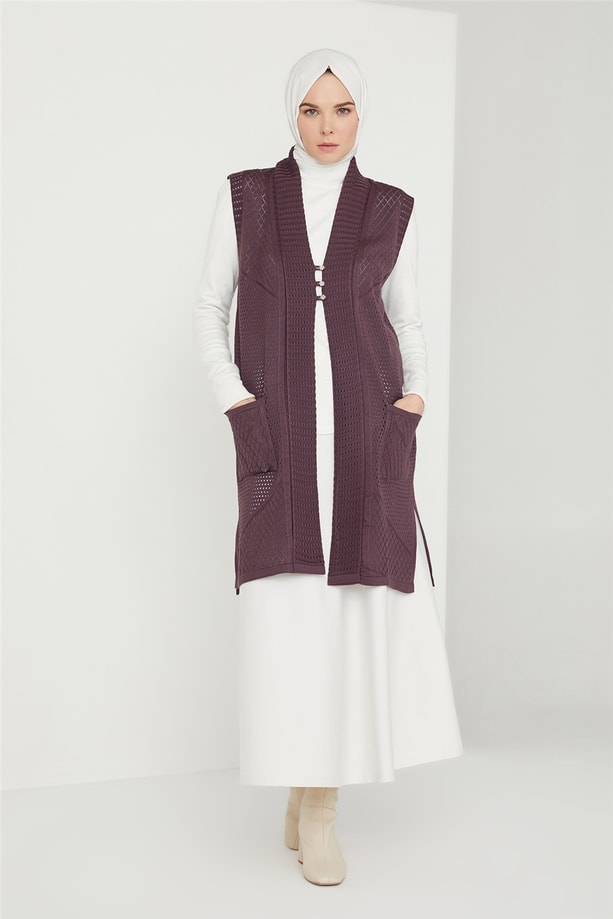 Armine Yelek 21KD9007 Mürdüm
