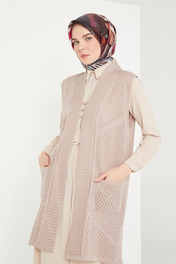 Armine Yelek 21KD9007 Taş