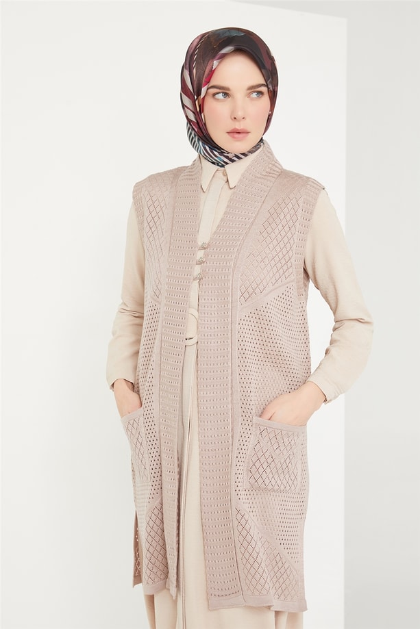 Armine Yelek 21KD9007 Taş