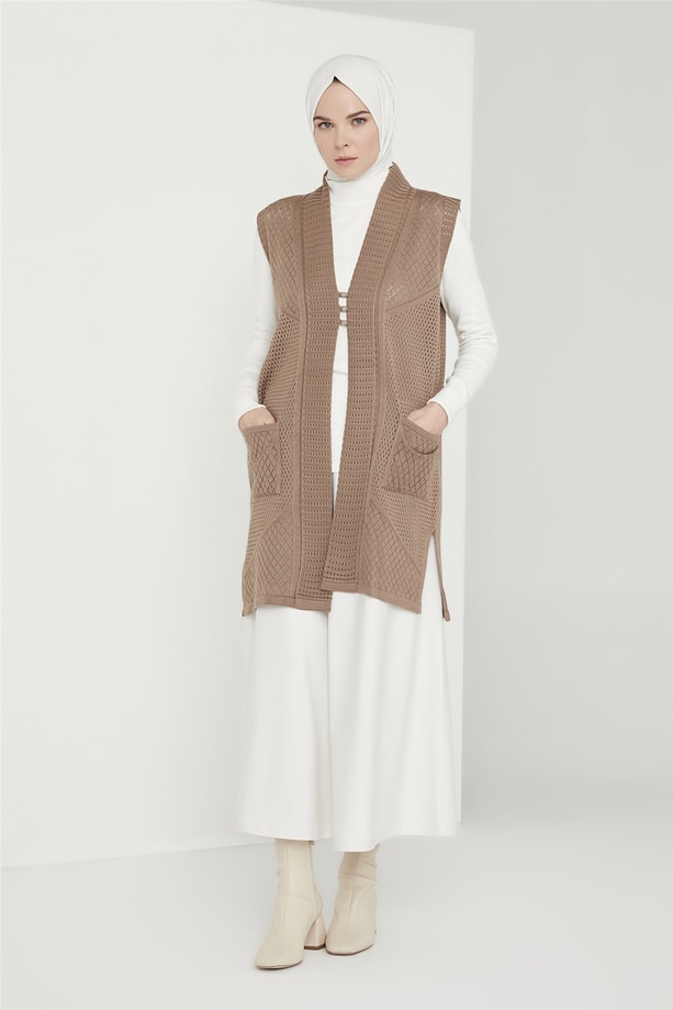 Armine Yelek 21KD9007 Vizon