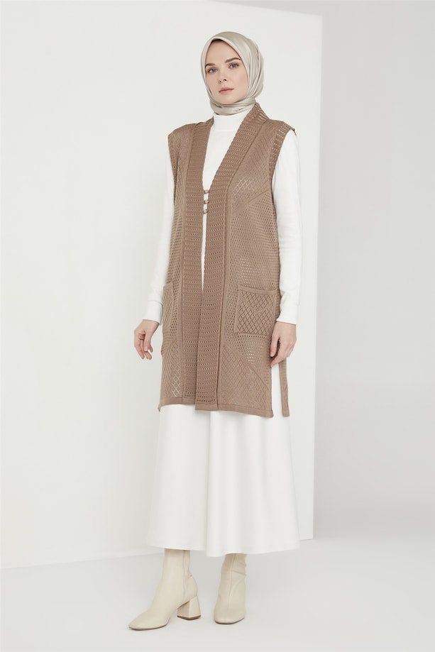 Armine Yelek 21KD9007 Vizon