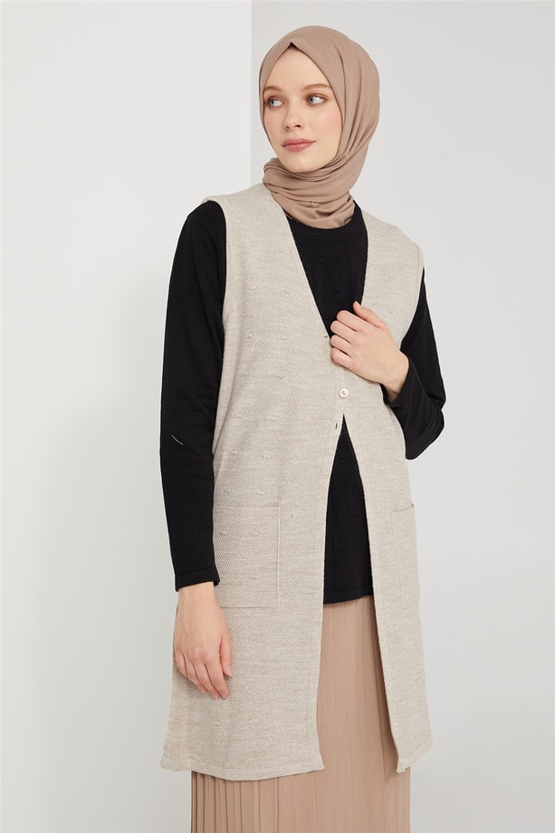 Armine Yelek 21KD9009 Bej