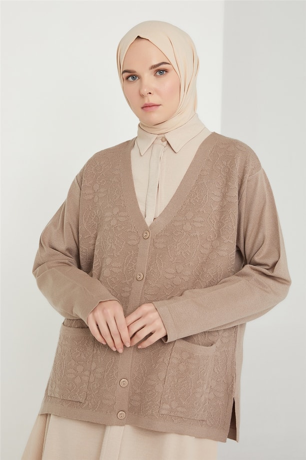 Armine Hırka 21KD9010 Taş