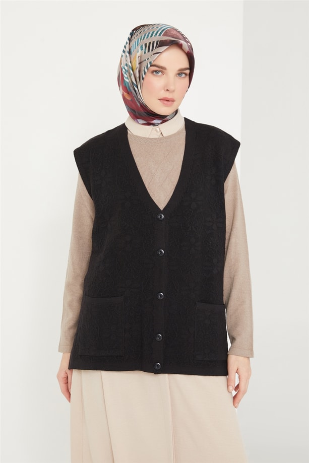 Armine Yelek 21KD9012 Siyah