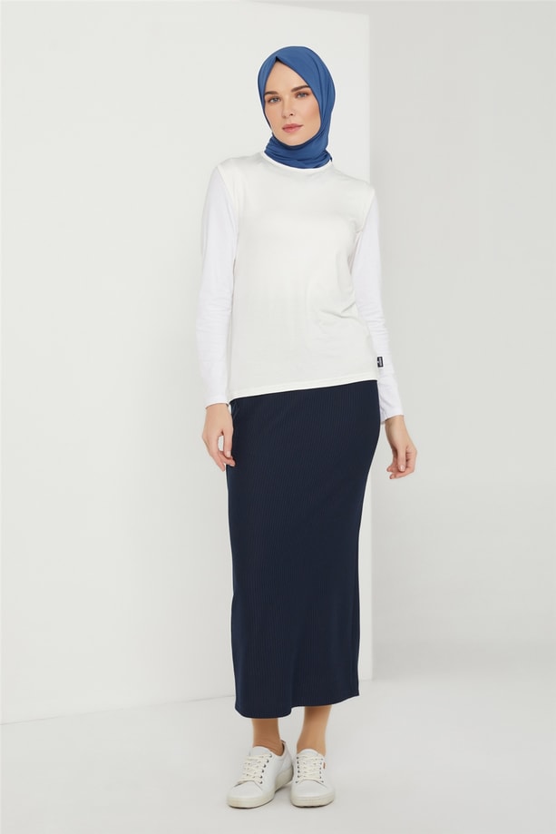 Armine Sıfır Kol Badi 21KD9038 Ekru