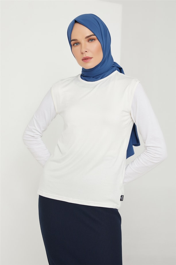 Armine Sıfır Kol Badi 21KD9038 Ekru