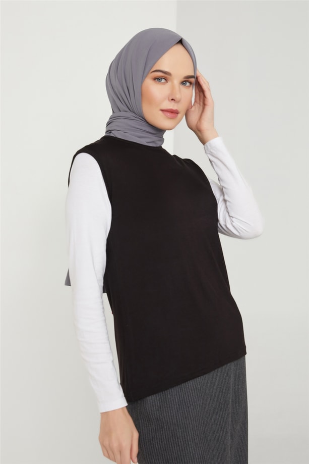 Armine Sıfır Kol Badi 21KD9038 Siyah