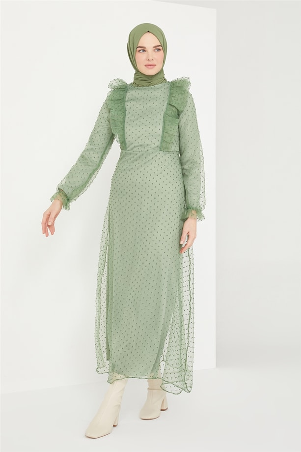 Armine Elbise 21KD9207 Yeşil