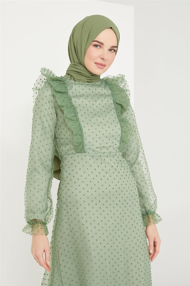 Armine Elbise 21KD9207 Yeşil