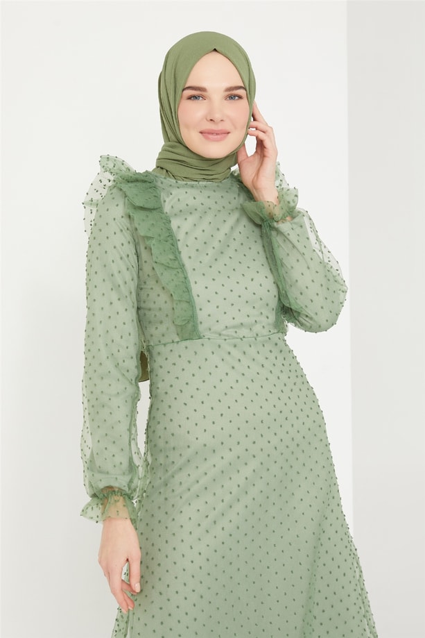 Armine Elbise 21KD9207 Yeşil