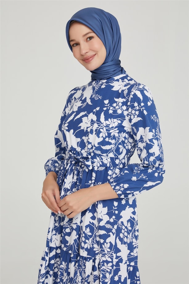 Armine Elbise 21YF2011 İndigo
