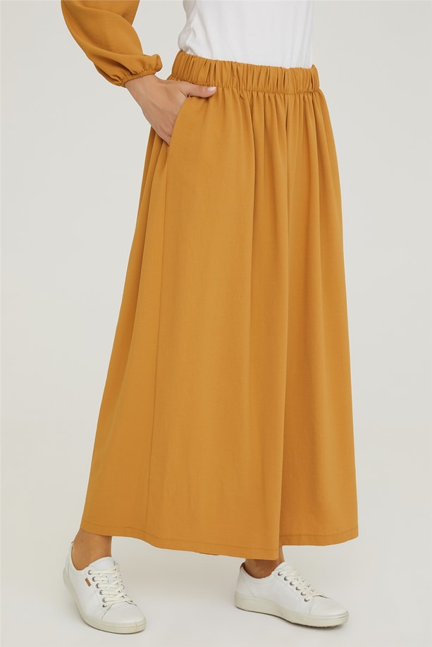 Armine Beli Lastikli Pantolon 21Y2040 Camel