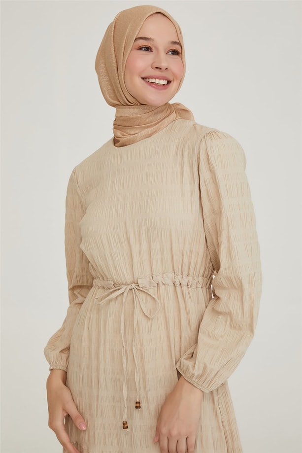 Armine Elbise 21YD2032 Bej