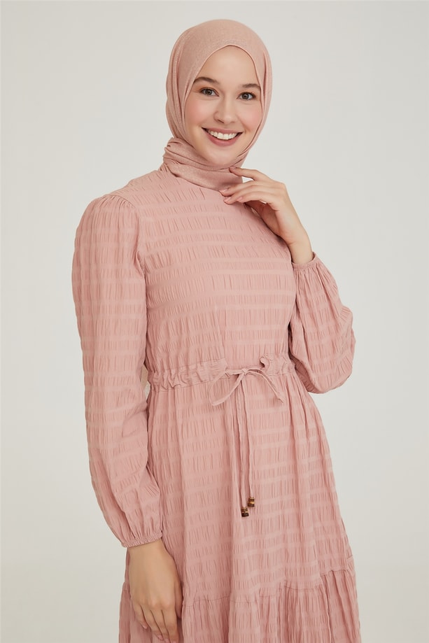 Armine Elbise 21YD2032 Pudra