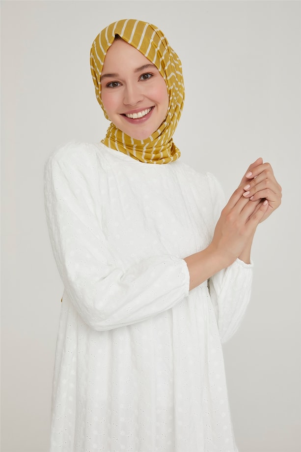 Armine Elbise 21YD2303 Ekru