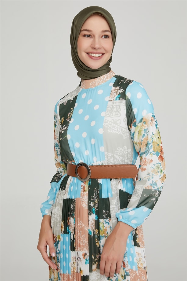 Armine Elbise 21YD2305 Mavi