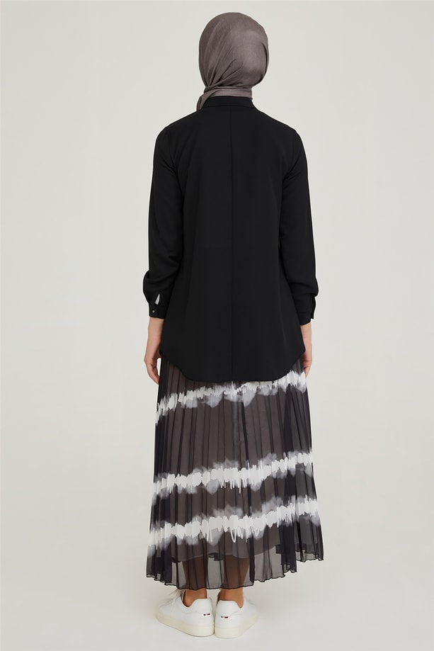 Armine Volanlı Bluz 21YH308 Siyah