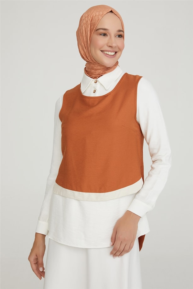 Armine Tunik 21YD3302 Kiremit