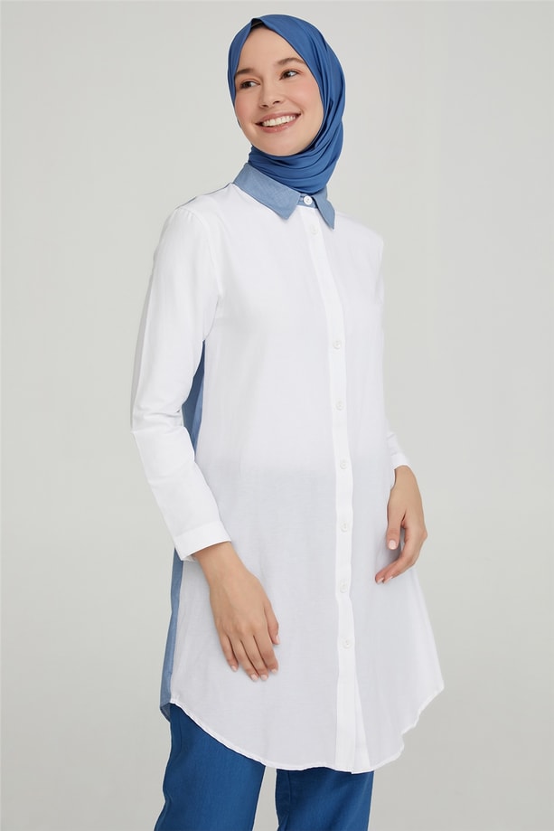 Armine Tunik 21YD3310 Beyaz