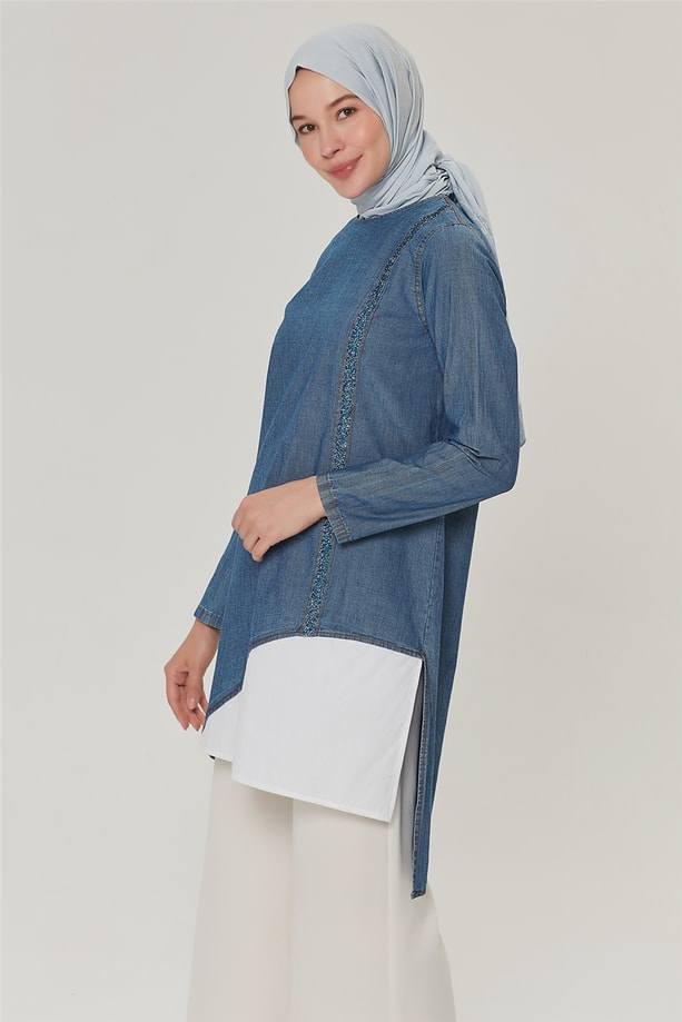 Armine Tunik 21YD3311 Mavi