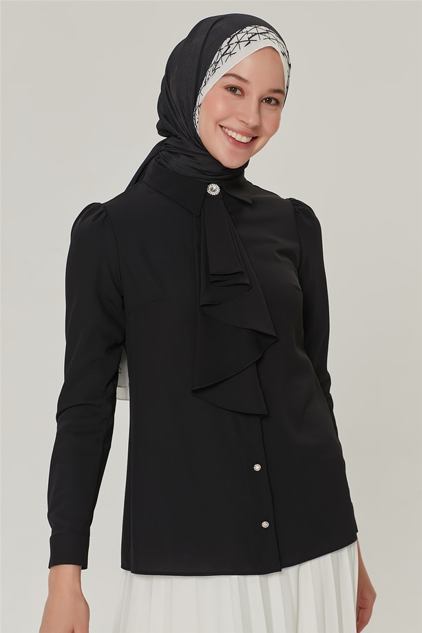 Armine Gömlek 21YD3327 Siyah