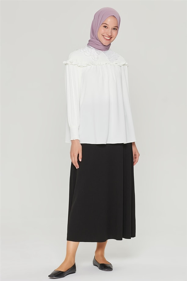 Armine Bluz 21Y3949 Kırık Beyaz