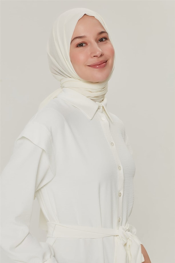 Armine Beli Kuşaklı Gömlek 21Y3972 Ekru