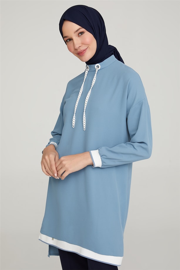 Armine Trend Tunik 21YT401 Gri Mavi