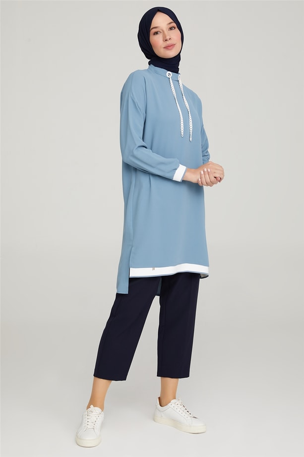 Armine Trend Tunik 21YT401 Gri Mavi