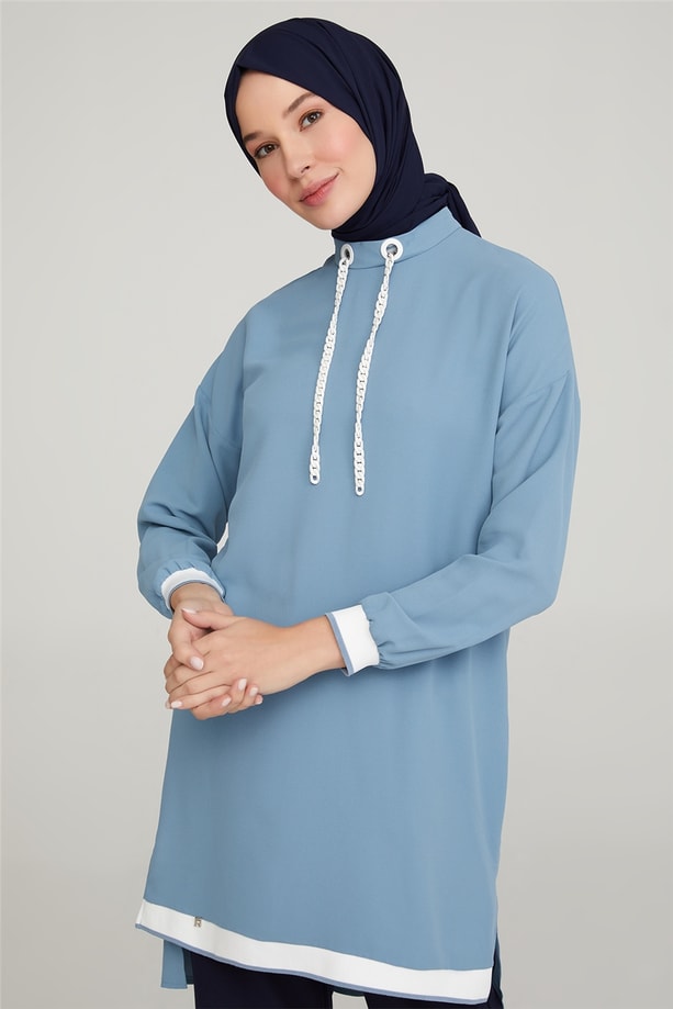 Armine Trend Tunik 21YT401 Gri Mavi
