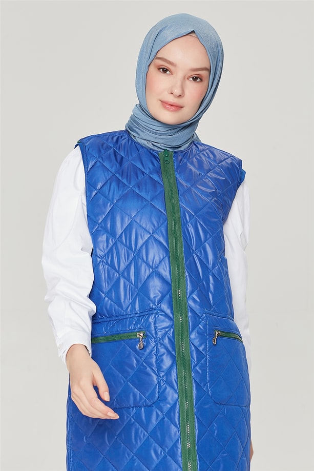 Armine Yelek 21YD4213 Sax-Yeşil