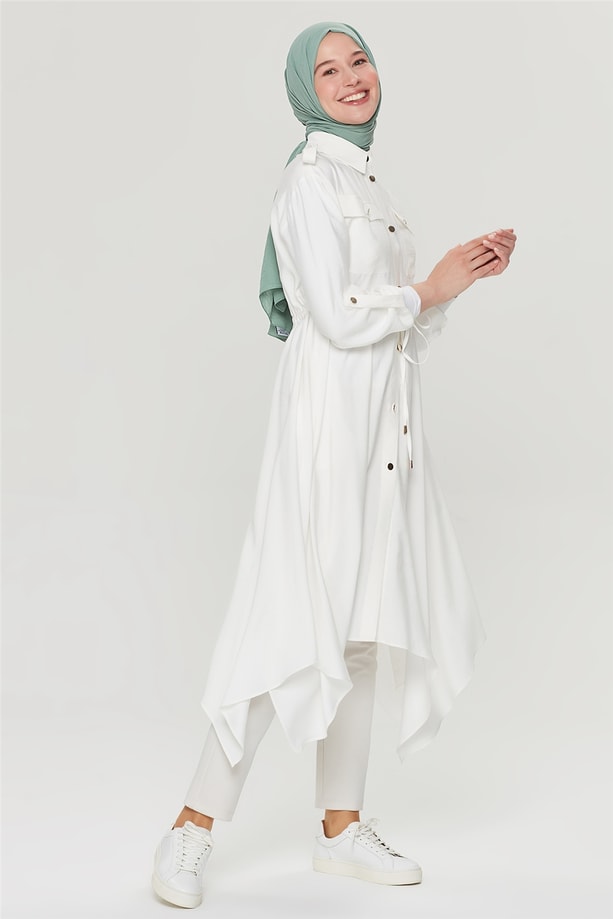 Armine Apoletli Tunik 21Y4357 Ekru