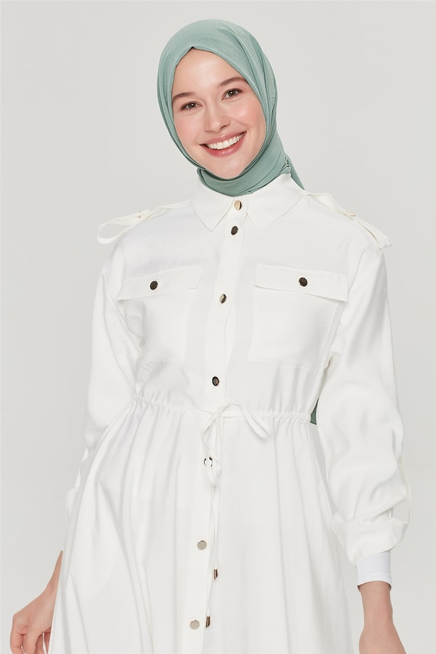 Armine Apoletli Tunik 21Y4357 Ekru