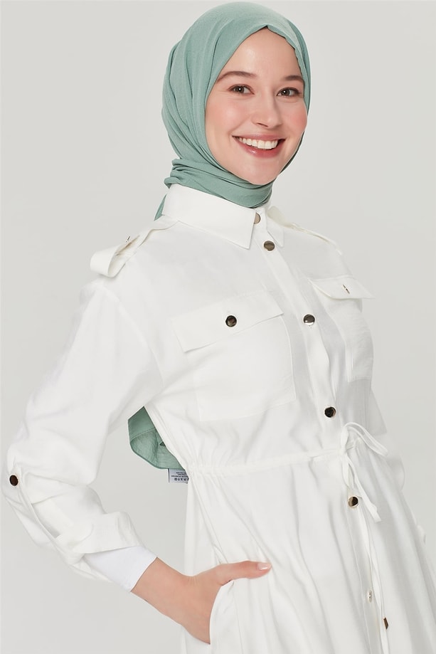 Armine Apoletli Tunik 21Y4357 Ekru