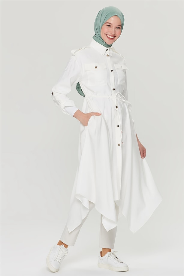Armine Apoletli Tunik 21Y4357 Ekru