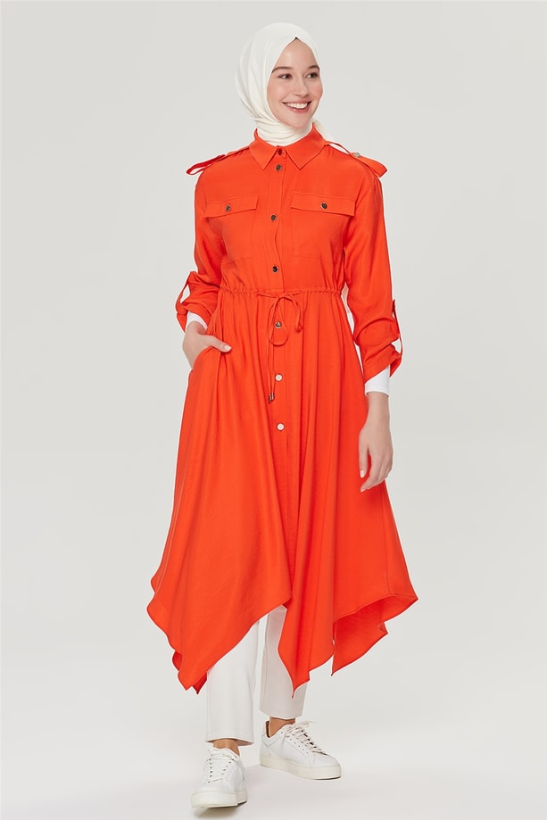 Armine Apoletli Tunik 21Y4357 Mandarin