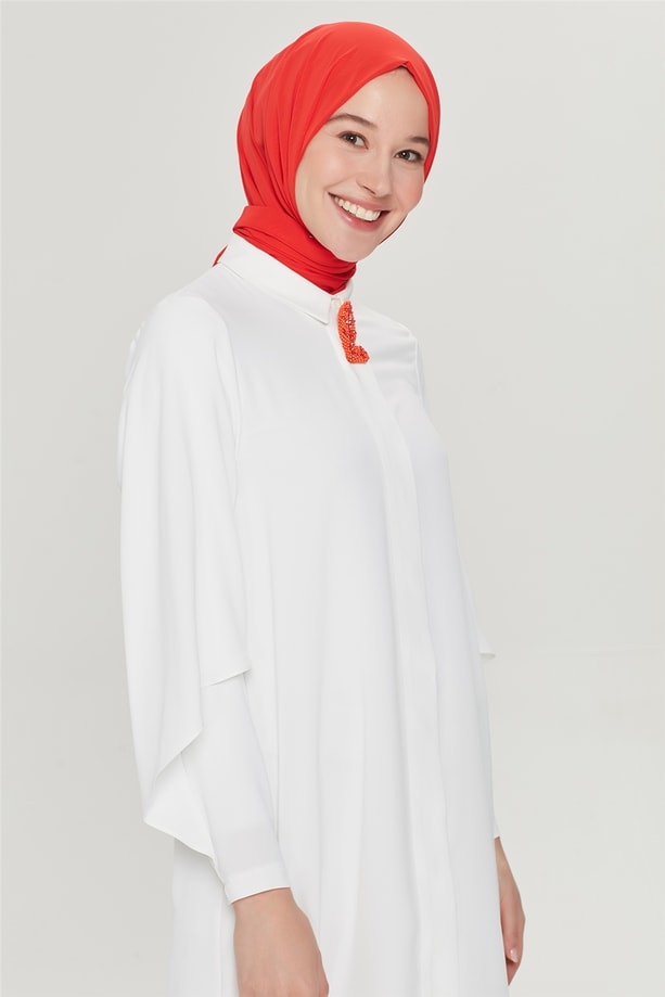 Armine Kol Volan Detaylı Tunik 21Y4360 Ekru