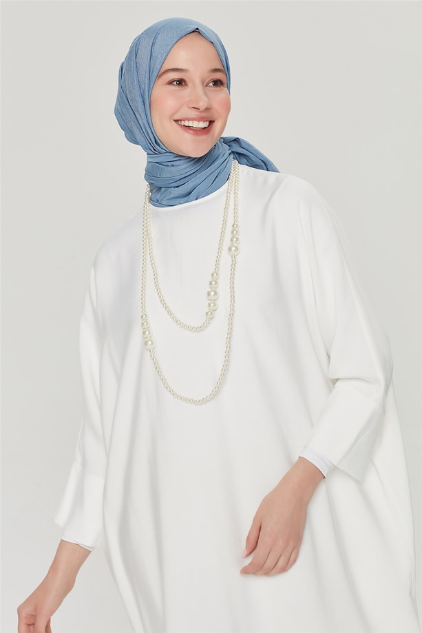 Armine Arkası Uzun Tunik 21Y4383 Ekru