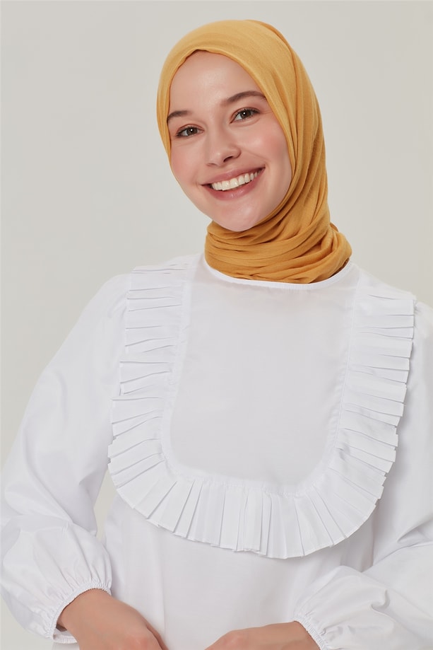 Armine Yakası Pileli Tunik 21Y4392 Beyaz