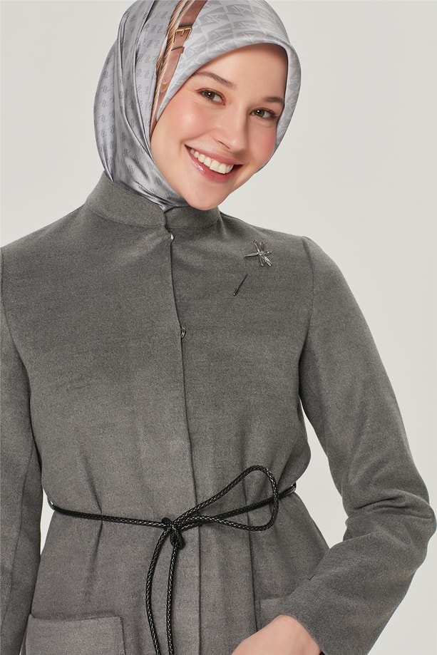Armine Yusufcuk Broşlu Hırka 21Y5414 Antrasit