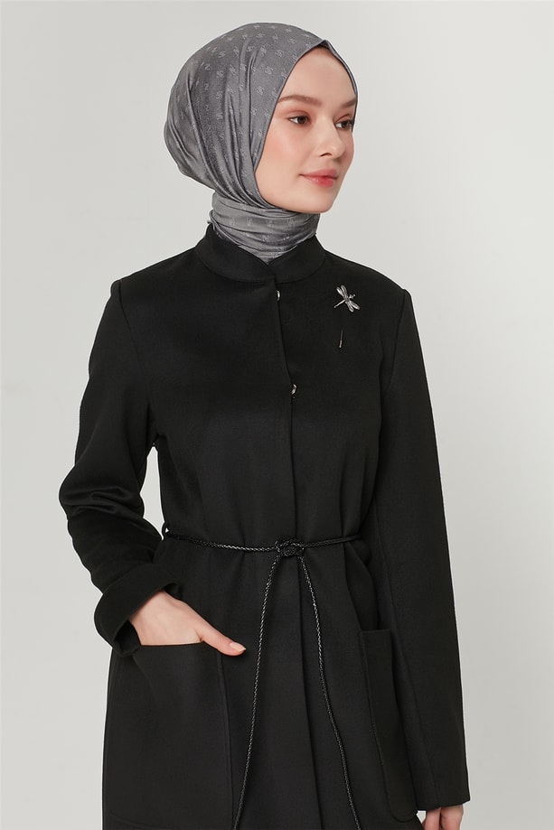 Armine Yusufcuk Broşlu Hırka 21Y5414 Siyah