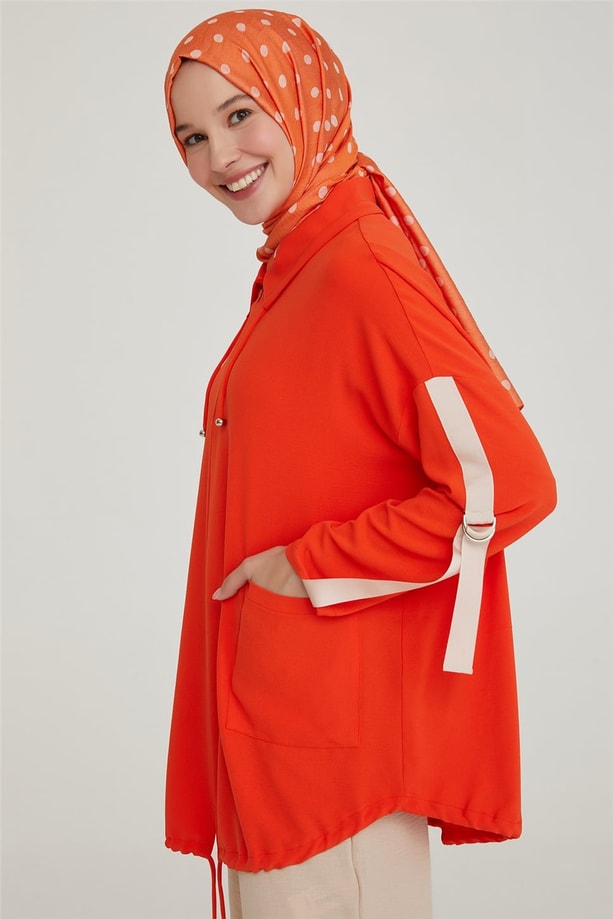 Armine Ekose Tunik Pantolon Takım 21Y6260 Mandarin