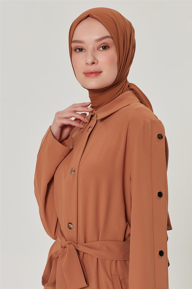 Armine Çıtçıt Detaylı Giyçık Kap 21Y7265 Camel